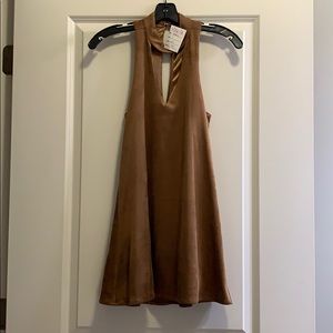 Karlie Brown suede dress, NWT